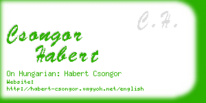 csongor habert business card